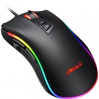 Mouse Inter-Tech Nitrox GT-300+ RGB Nero