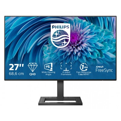 Monitor Philips 275E2FAE 00 27'' QHD IPS AMD Free-Sync 75 Hz Nero