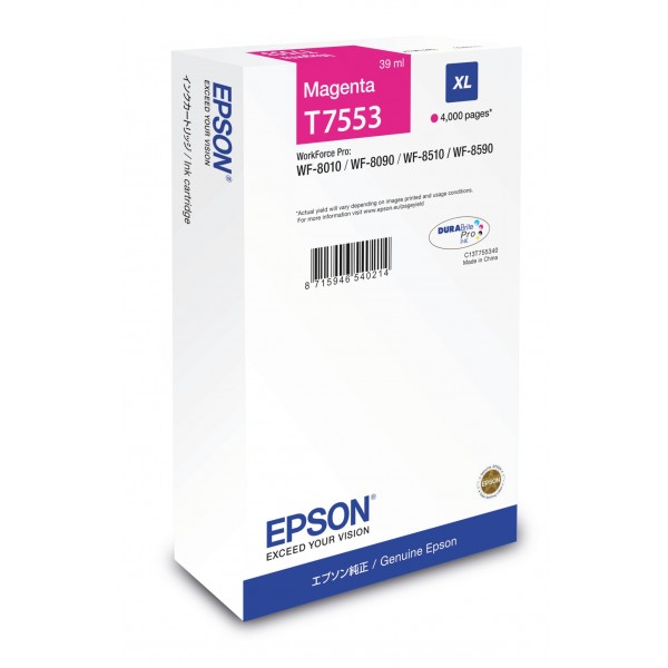 Cartuccia Epson C13T755340 T7553 Magenta XL