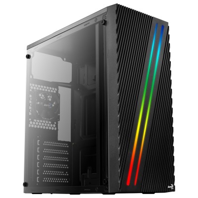 Case Aerocool Streak Nero Vetro Temperato Midi Tower