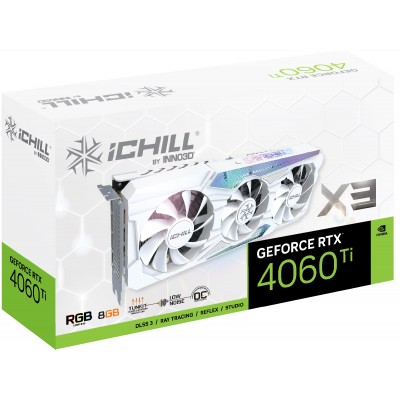 Scheda Video INNO3D GeForce RTX 4060 Ti iChill X3 White 8GB GDDR6 - SPEDIZIONE IMMEDIATA