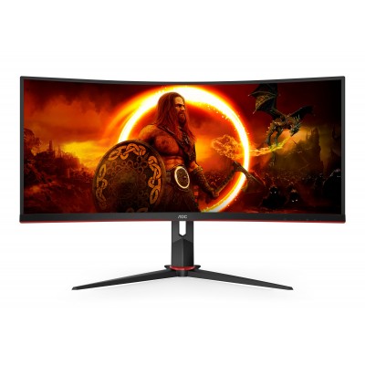 Monitor AOC CU34G2XP BK Gaming Curvo 34" 1MS 180Hz Adaptive Sync VA 2 DP 2 HDMI Nero