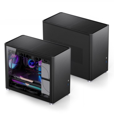 Case Jonsbo D30 Micro ATX Case Vetro Temperato Nero