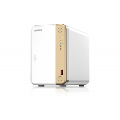 NAS Server QNAP TS-262-4G Tower - Intel® Celeron® - N4505 - Gold - Weiß