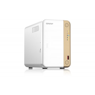 NAS Server QNAP TS-262-4G Tower - Intel® Celeron® - N4505 - Gold - Weiß