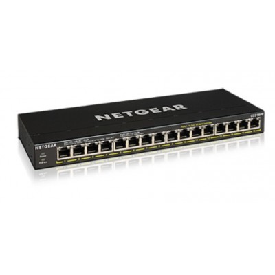 Switch NETGEAR GS316PP Non gestito Gigabit Ethernet 10 100 1000 Supporto Power over Ethernet (PoE) Nero