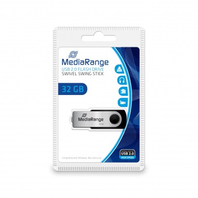 Pendrive MediaRange MR911 32 GB USB Type-A   Micro-USB 2.0 Nero, Argento