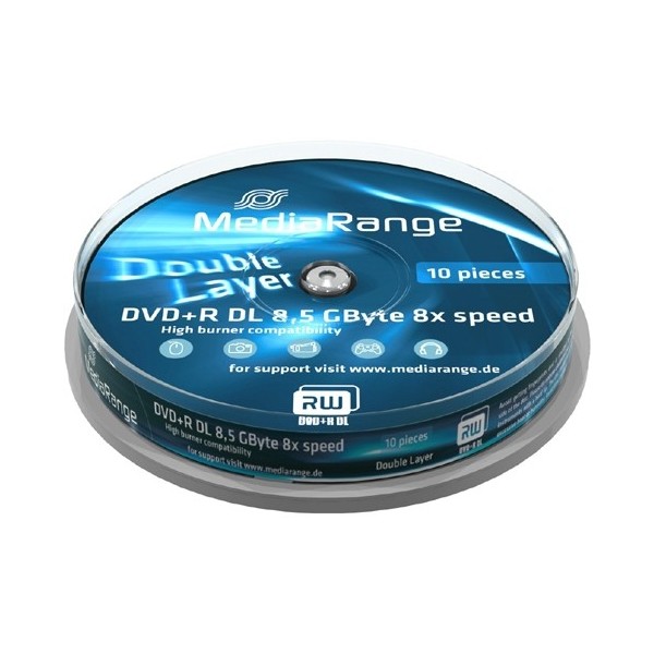 DVD+R DL MediaRange 8,5 GB box 10 pezzi