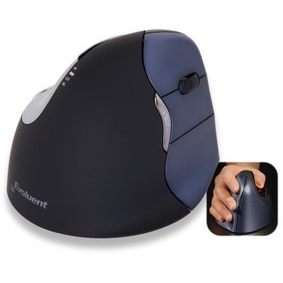 Mouse Evoluent vertical-mouse 4 Wireless RH Nero Blu