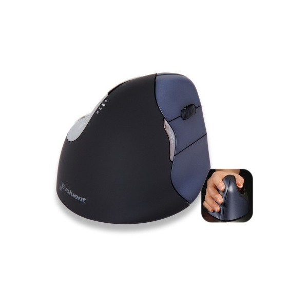 Mouse Evoluent vertical-mouse 4 Wireless RH Nero Blu