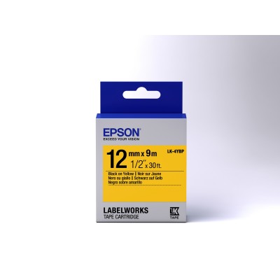 Nastro Epson Nero su giallo C53S654008 LK-4YBP