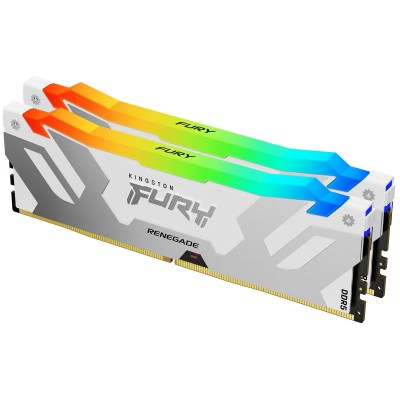 Ram KINGSTON FURY RENEGADE DDR5 6400MHz 32GB (2x16) RGB XMP 3.0 CL32 BIANCO