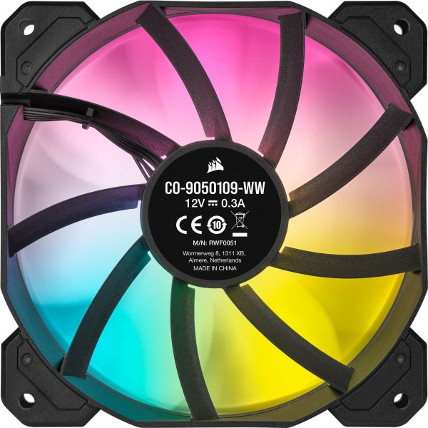 Ventola Corsair SP120 RGB ELITE 120mm Nero kit da 3