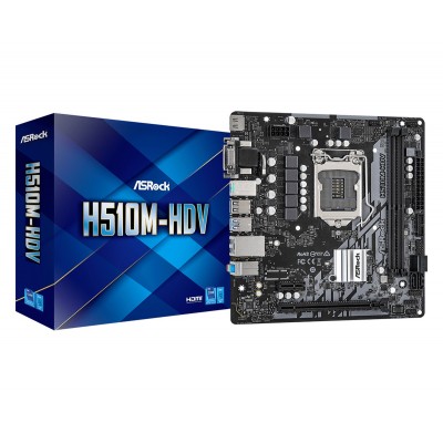 Scheda Madre Intel Asrock H510M-HDV LGA 1200 Micro-ATX