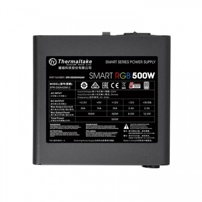 Alimentatore Thermaltake Smart RGB 500W ATX Nero