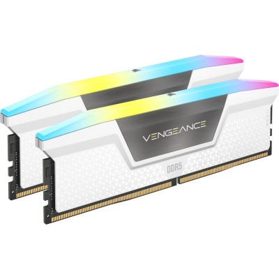 RAM Corsair Vengeance RGB 32GB (2X16) DDR5 6000 MHz CL40 bianco XMP 3.0