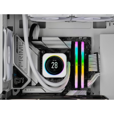 RAM Corsair Vengeance RGB 32GB (2X16) DDR5 6000 MHz CL40 bianco XMP 3.0