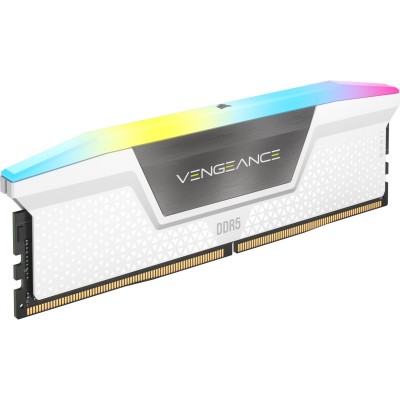 RAM Corsair Vengeance RGB 32GB (2X16) DDR5 6000 MHz CL40 bianco XMP 3.0