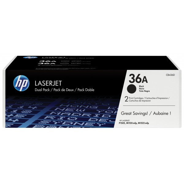 Toner HP 36A 2 pezzi Nero