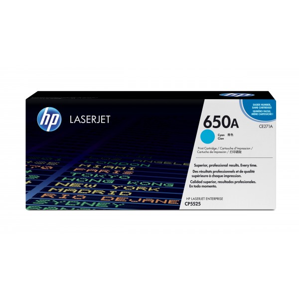 Toner HP 650A Ciano