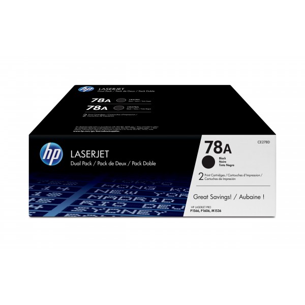 HP Multipack nero CE278AD 78A confezione doppia