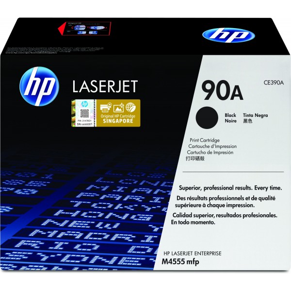 HP toner nero CE390A 90A 10000 pagine