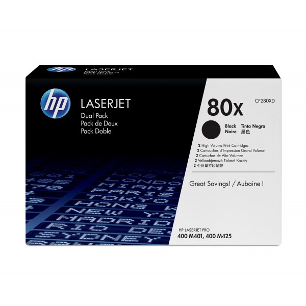 Toner HP 80X Nero 2 pezzi