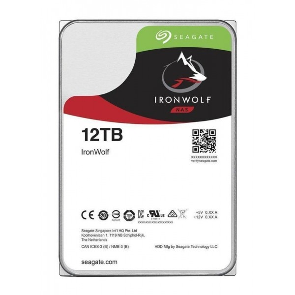 HDD Seagate IronWolf ST12000VN0008 12TB Sata III 3,5" 7200rpm 256MB