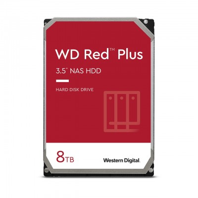 HDD Western Digital Red Plus 3.5" 8000 GB SATA III 5400RPM