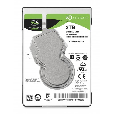 HDD Seagate Barracuda ST2000LM015 2TB Sata III 2,5" 5400rpm 128MB 7mm