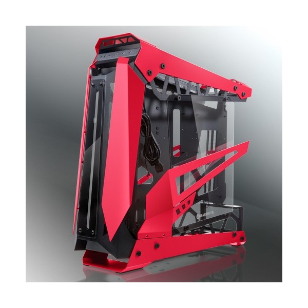 Case RAIJINTEK NYX PRO Showcase Big-Tower vetro temperato Nero/rosso