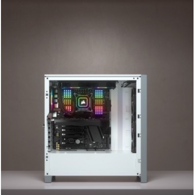 Case Corsair iCUE 4000X RGB Midi-Tower Vetro Temperato bianco