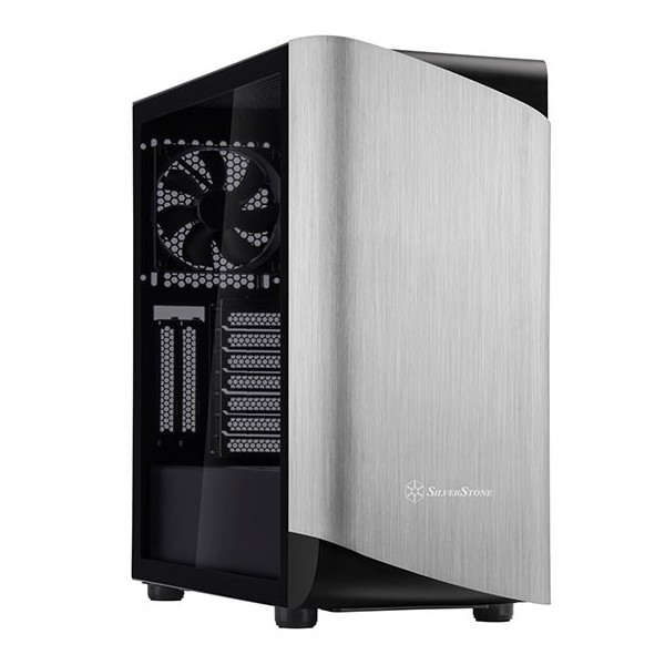 Case SilverStone Seta A1 Midi-Tower Vetro Temperato Nero/Grigio