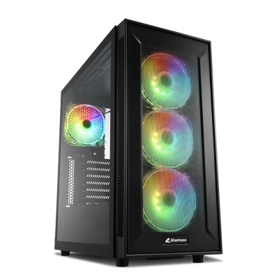 Case Sharkoon TG6M RGB vetro temperato Nero