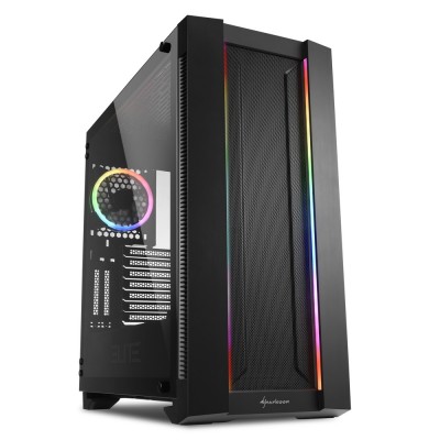 Case Sharkoon ELITE SHARK CA200M Big-Tower vetro temperato Nero