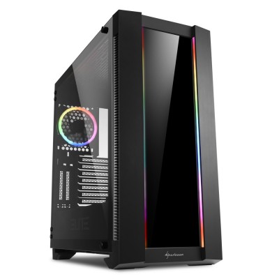 Case Sharkoon ELITE SHARK CA200G Big-Tower vetro temperato Nero