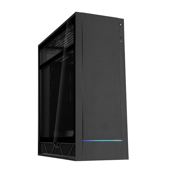 Case SilverStone Alta F1 Midi-Tower Vetro Temperato Nero