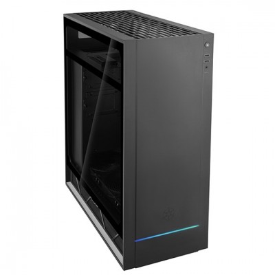 Case SilverStone Alta F1 Midi-Tower Vetro Temperato Nero