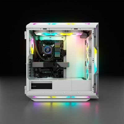 Case Corsair iCUE 5000T Midi-Tower RGB Vetro Temperato Bianco