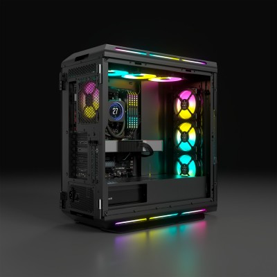 Case Corsair iCUE 5000T Midi-Tower RGB Vetro Temperato Nero