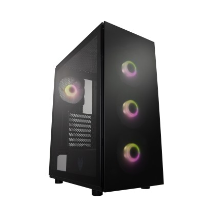 Case FSP Fortron CMT340 Plus Midi-Tower Nero