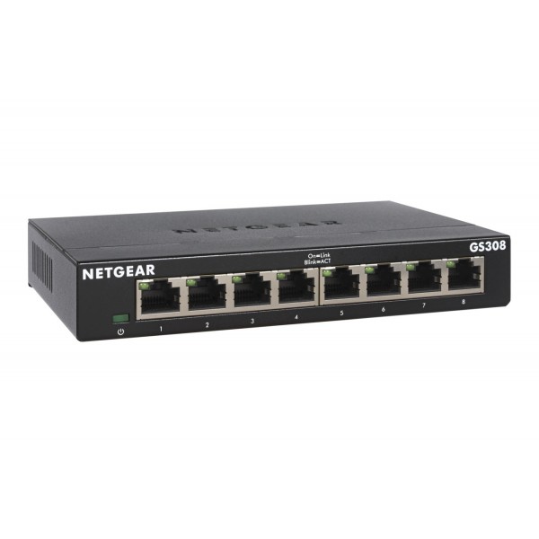 Switch NETGEAR 8-port 10/100/1000 GS308-300PES