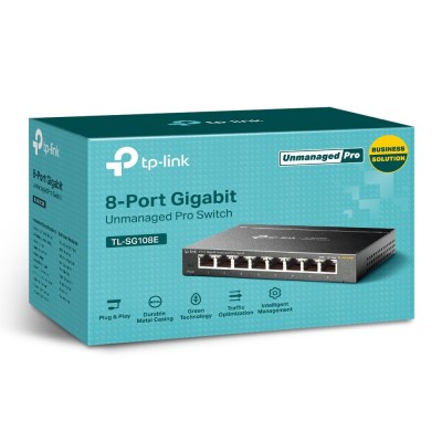 Switch TP-Link er Desktop 8-port 10 100M 1000M TL-SG108E