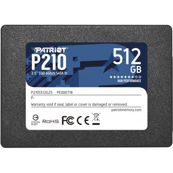 SSD SATA III Patriot Memory P210 2.5" 512 GB