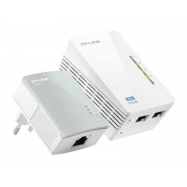 Powerline TP-LINK TL-WPA4220KIT Starter Kit AV500 Wireless N 300Mbps con 2 porte Ethernet