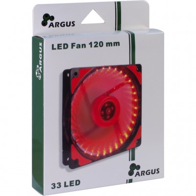 Ventola Inter-Tech 120mm Led Rosso