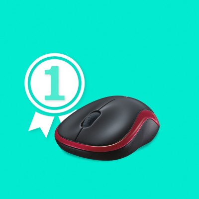 Mouse Logitech M185 Wireless Rosso