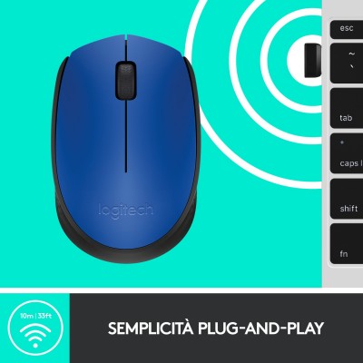 Mouse Logitech M171 wireless blu