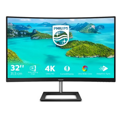 Monitor Philips 328E1CA 00 31'' UltraHD 4K VA Curvo 60 Hz Adaptive-Sync LED Nero