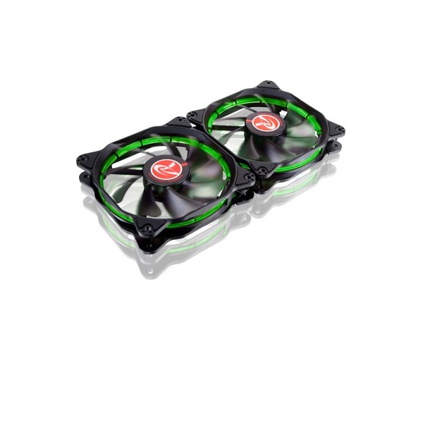 Ventola Raijintek Auras 12 LED-kit da 2 verde - 120mm